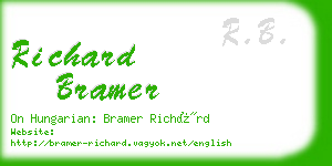 richard bramer business card